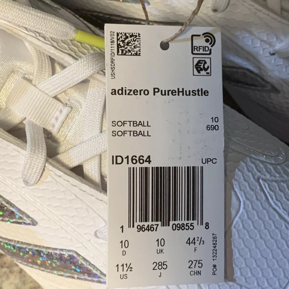adidas Womens Adizero PureHustle 3 Sis Bates Cleats Softball Size 11.5 ID1664 - Picture 16 of 16